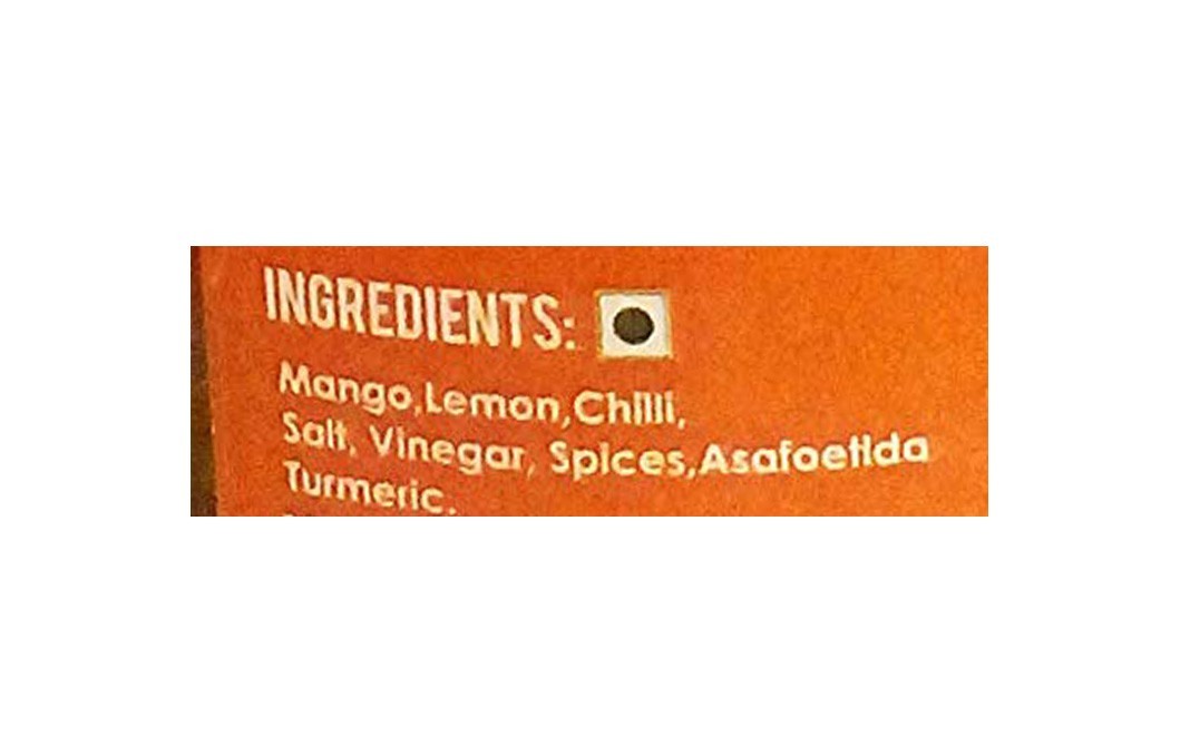 Jayashri's Spicy Mixed Pickle    Plastic Jar  500 grams